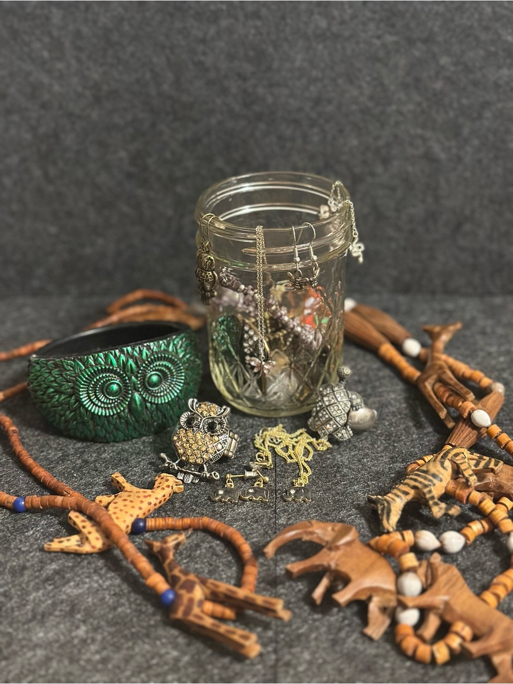 Animal Themed Mystery Jewelry Jar